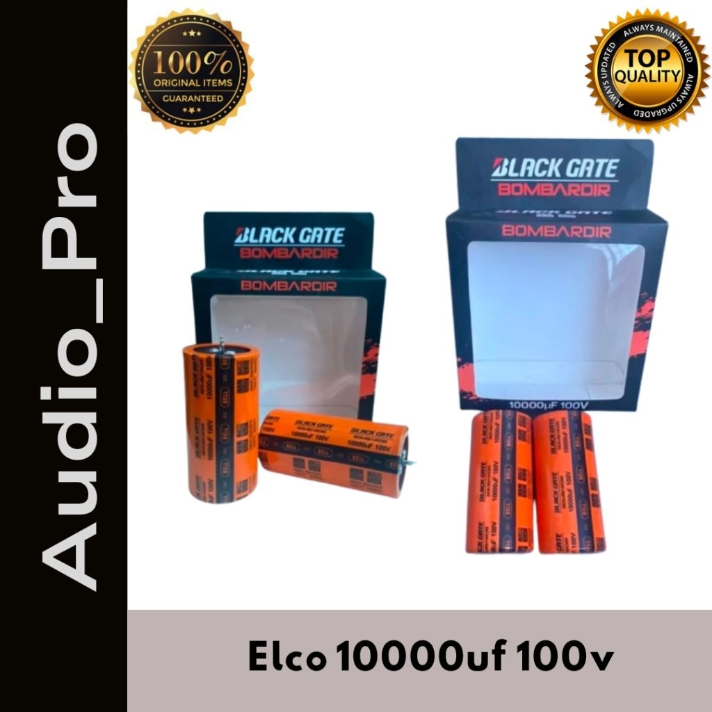 Kapasitor Bombardir Elco 10000uf 100v Kapasitor Elco Black Gate Bombardir Original