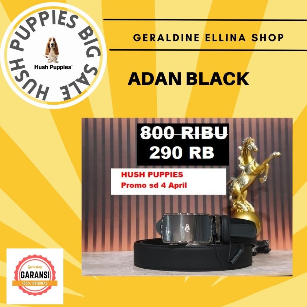 Ikat pinggang pria Hush Puppies belt original sale seri ADAN