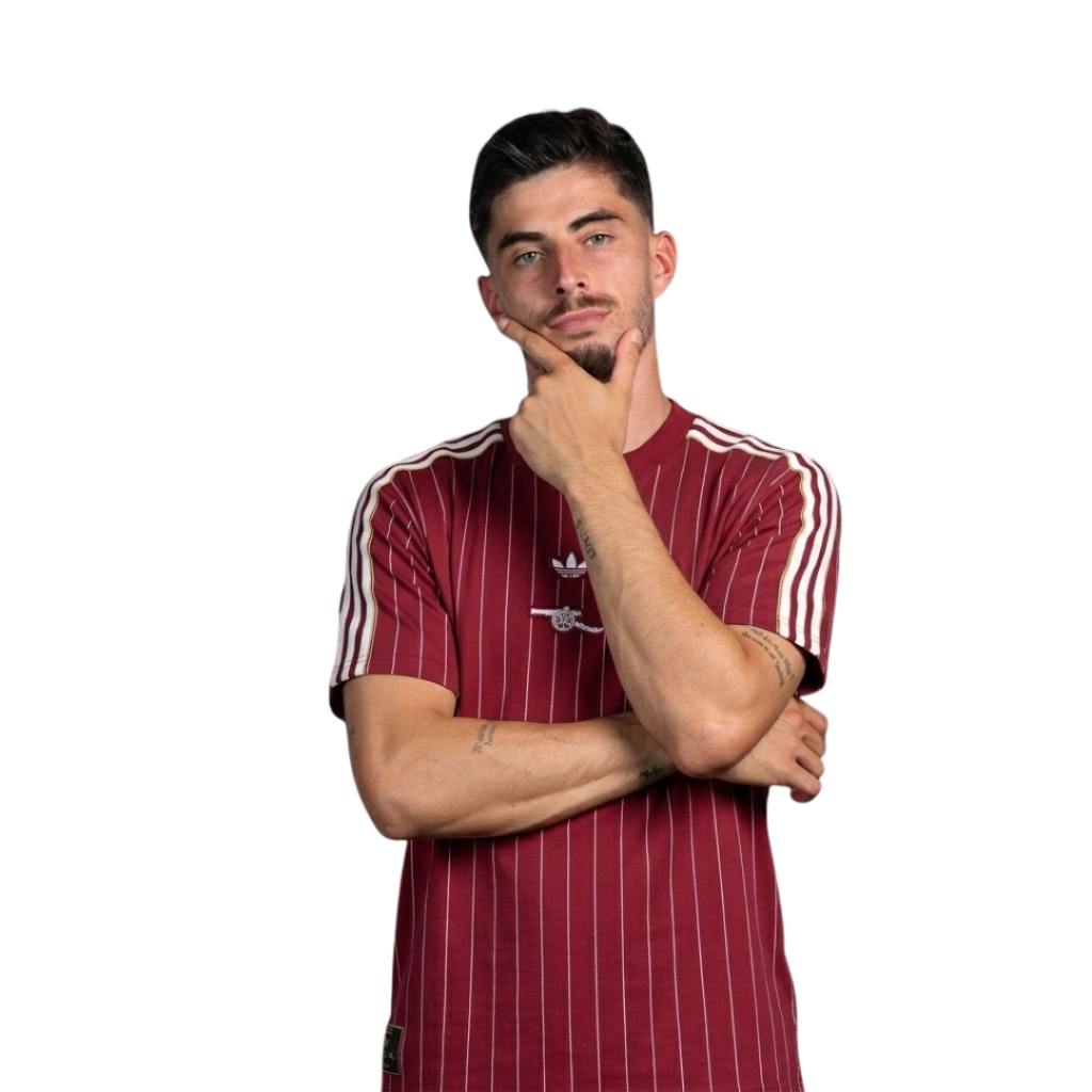 Kaos Jersey Icon Adds x Arsnl Merah Maroon Pria Wanita T-Shirt