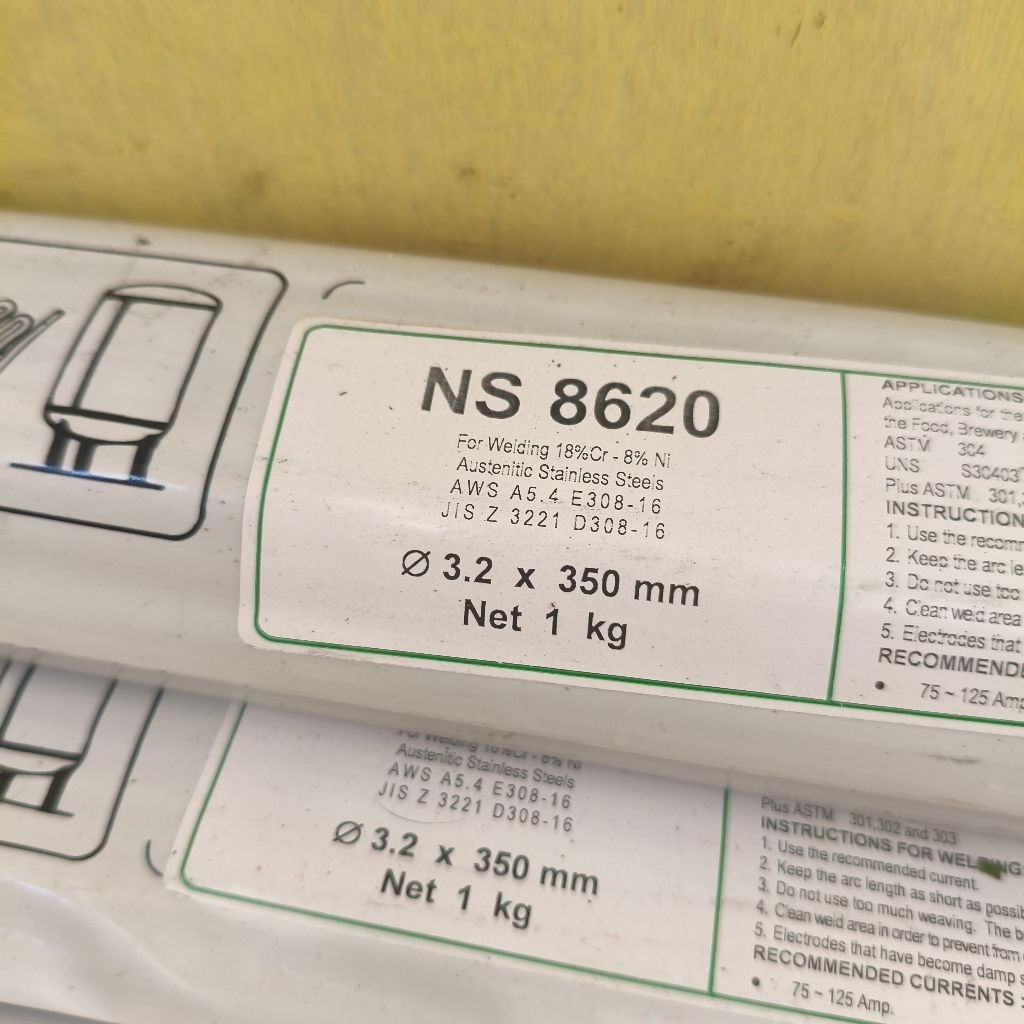 kawat las stainless steel nikko steel ns8620 diameter 3.2 elektroda stainless ns 8620 diameter 3.2
