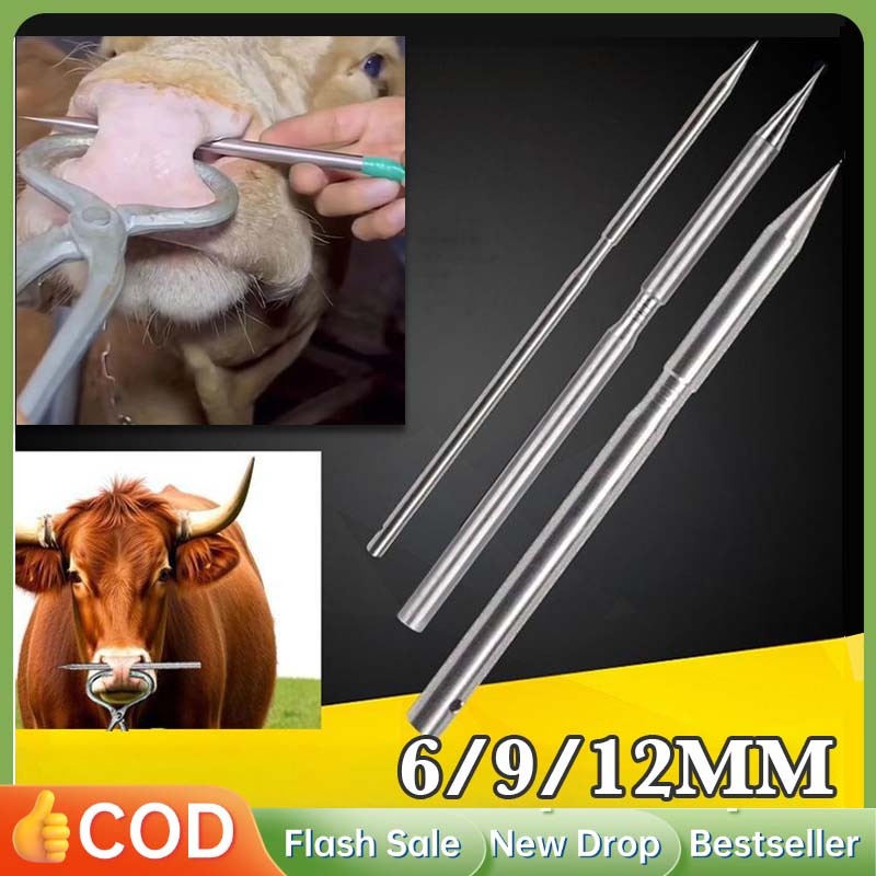 Jarum Tindik Sapi Jarum Tindik Hidung Stainless Jarum Tindik Hidung Sapi 6mm 9mm 12mm Jarum Tindik H