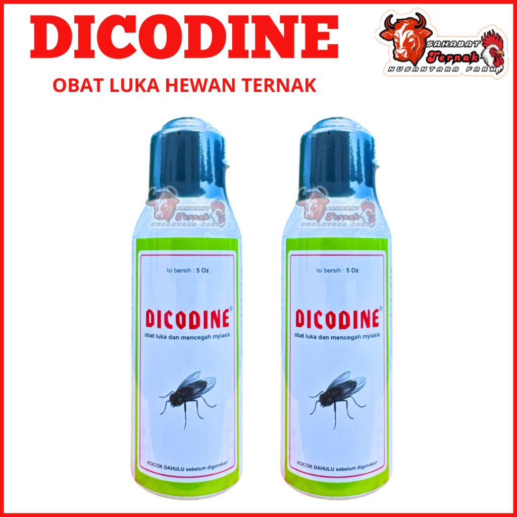 DICODINE 50 ml mengatasi luka pada hewan bebas lalat - GUSANEX kecil-gusanex spray mini - sapi domba