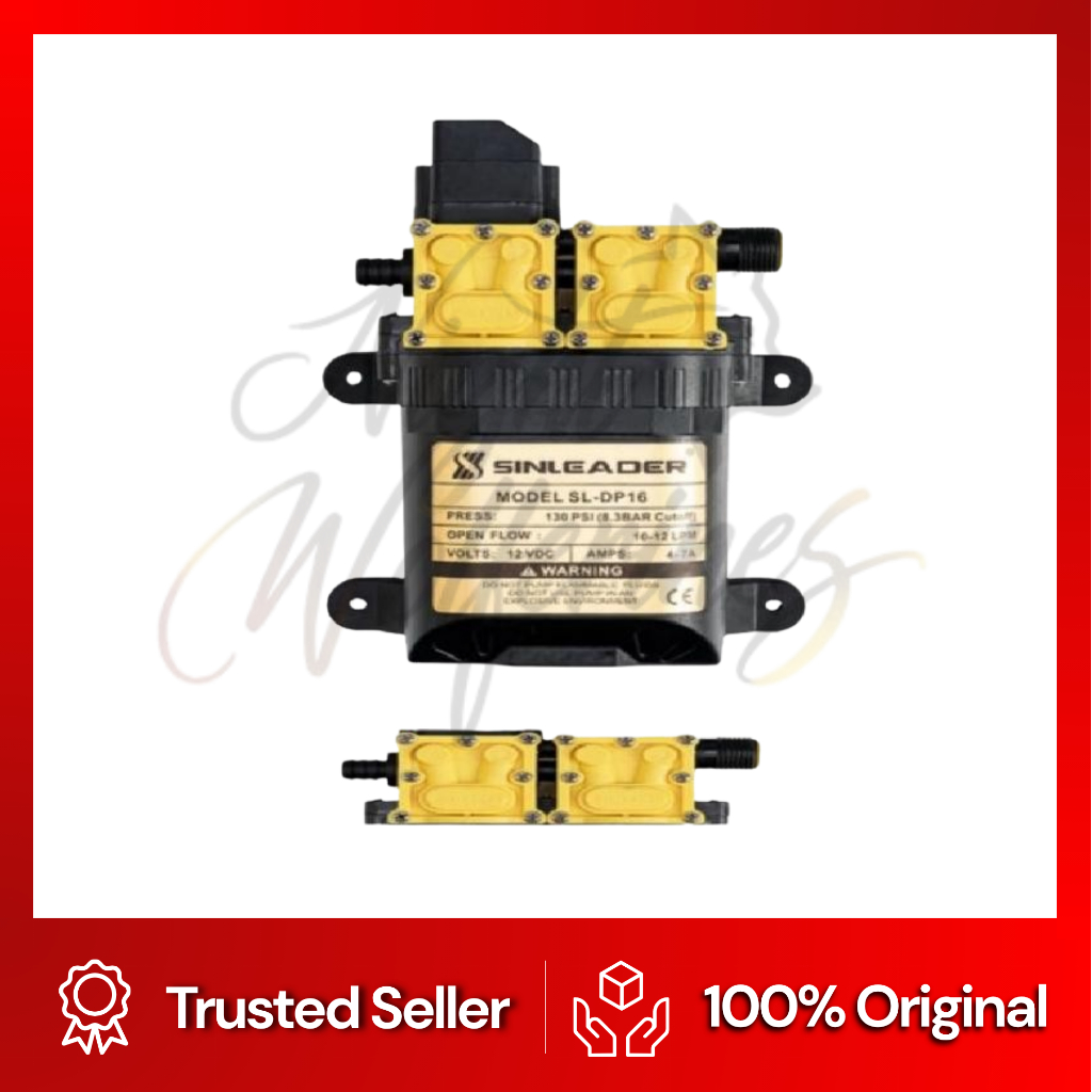 Pompa Dc 12V Double Pump Motor 130Psi Original Sinleader Bevel - Drat