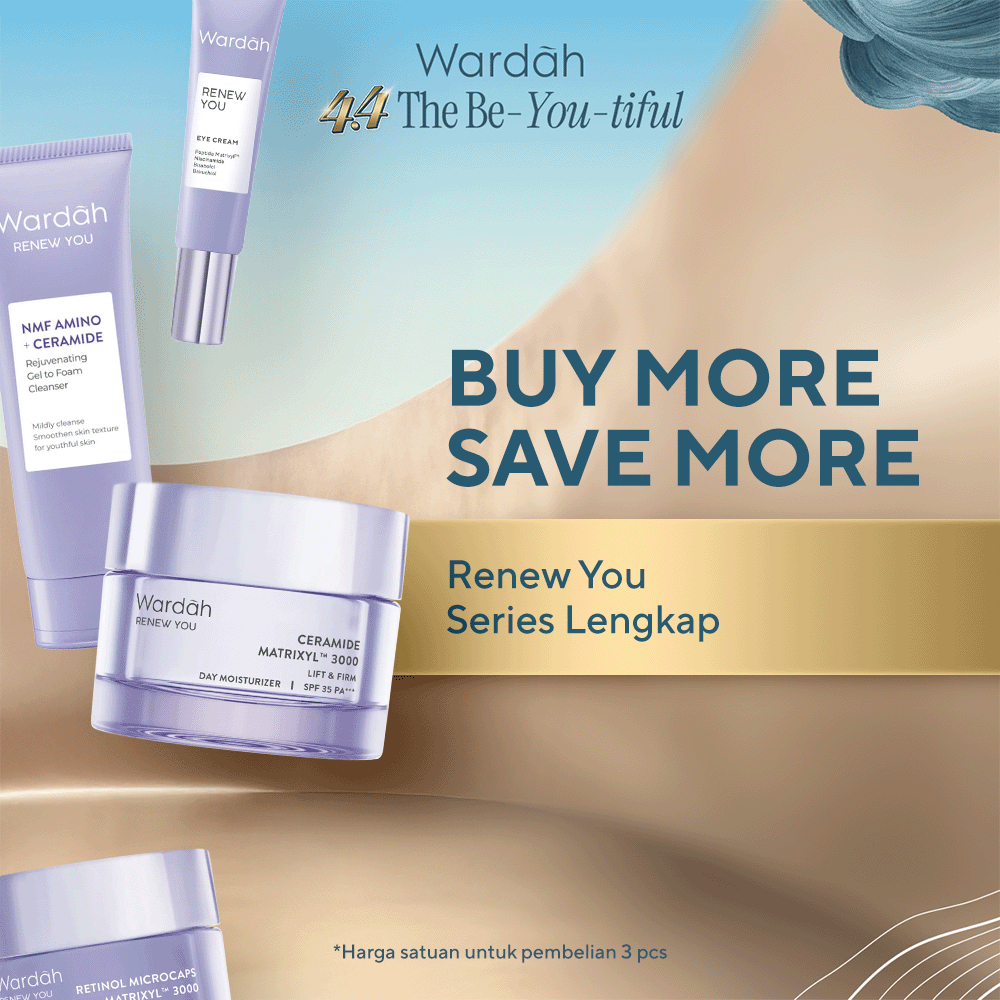 WARDAH Renew You Series Lengkap - Skin Renewal, Membantu Melembabkan Kulit, Menyamarkan Kerutan dan 