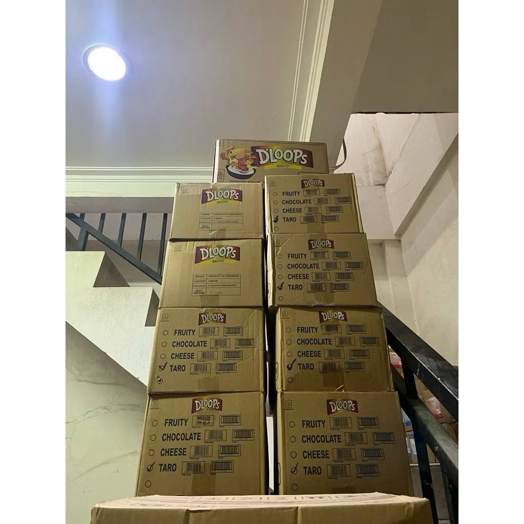 D’Loops Snack Puff 1Kg Taro 1Kg - KARTONAN - CARGO