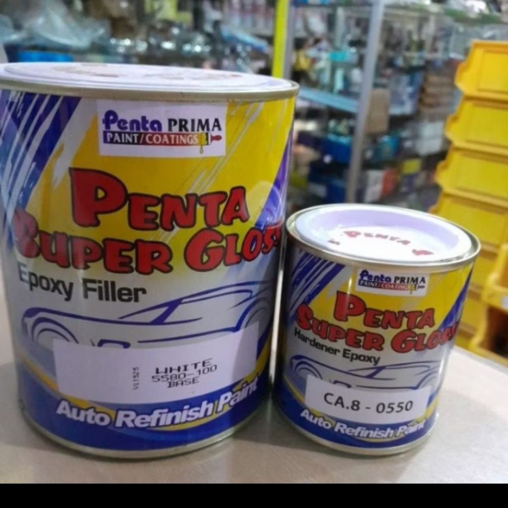 Epoxy filler penta super gloss solid grey,putih 1kg