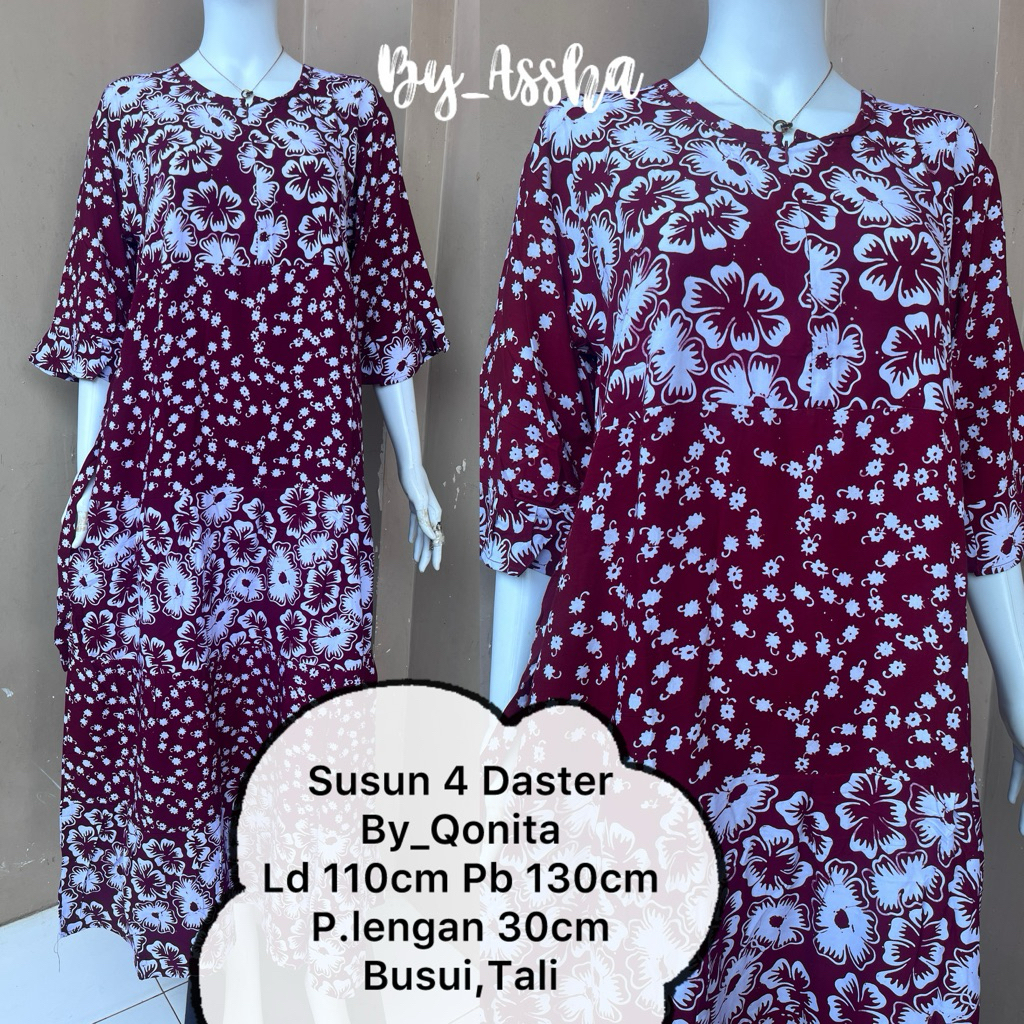 Daster Batik Qonita Pekalongan Dress Susun Empat