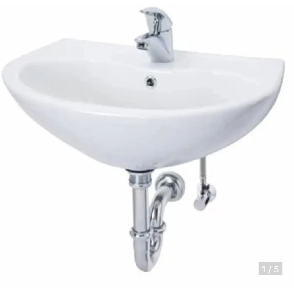 WASTAFEL TOTO LW240CJ LENGKAP KRAN, WASTAFEL TOTO LW 240 CJ FULLSET KRAN UPDOWN STAINLESS