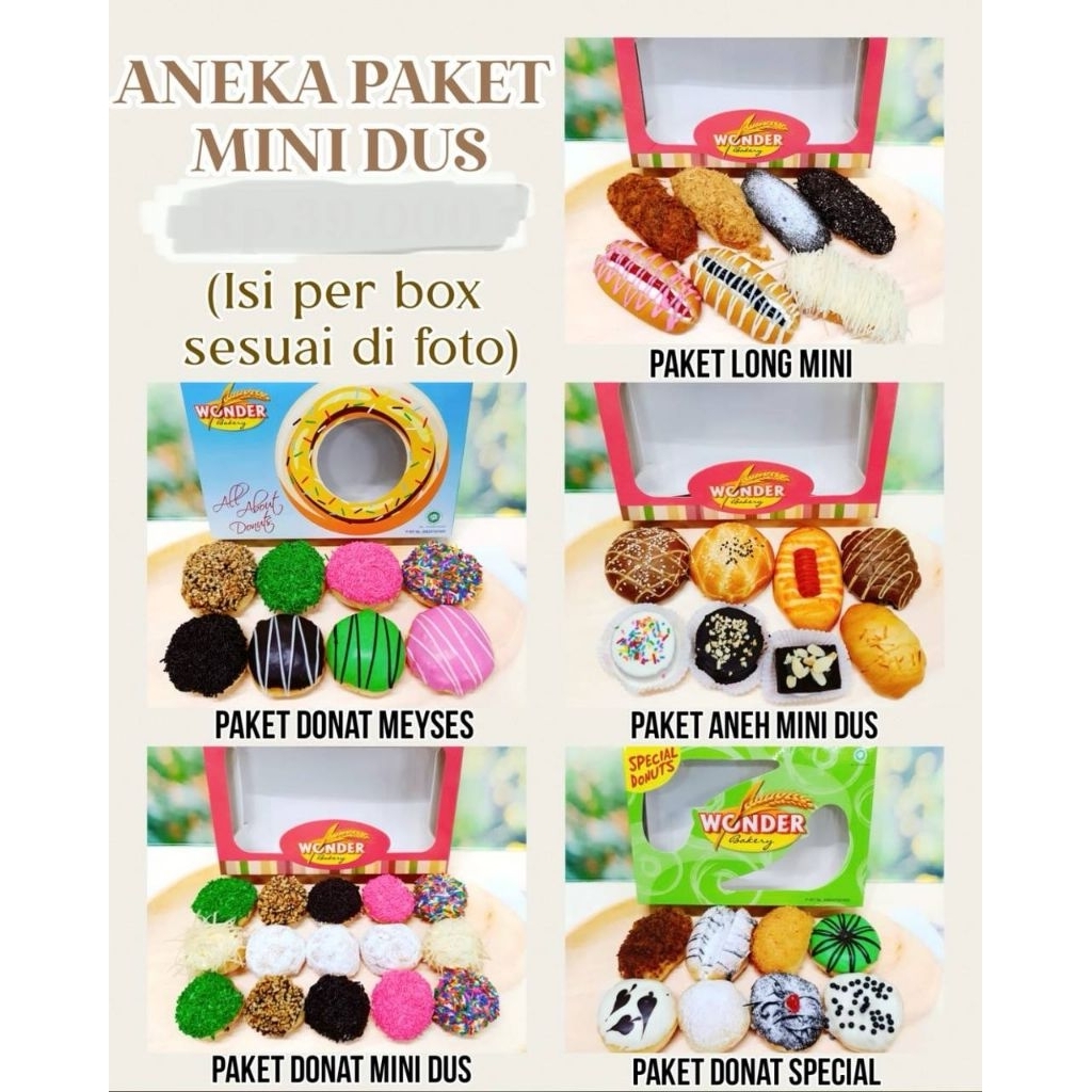 Aneka Paket Mini Dus Donat Wonder Bakery Salatiga Semarang