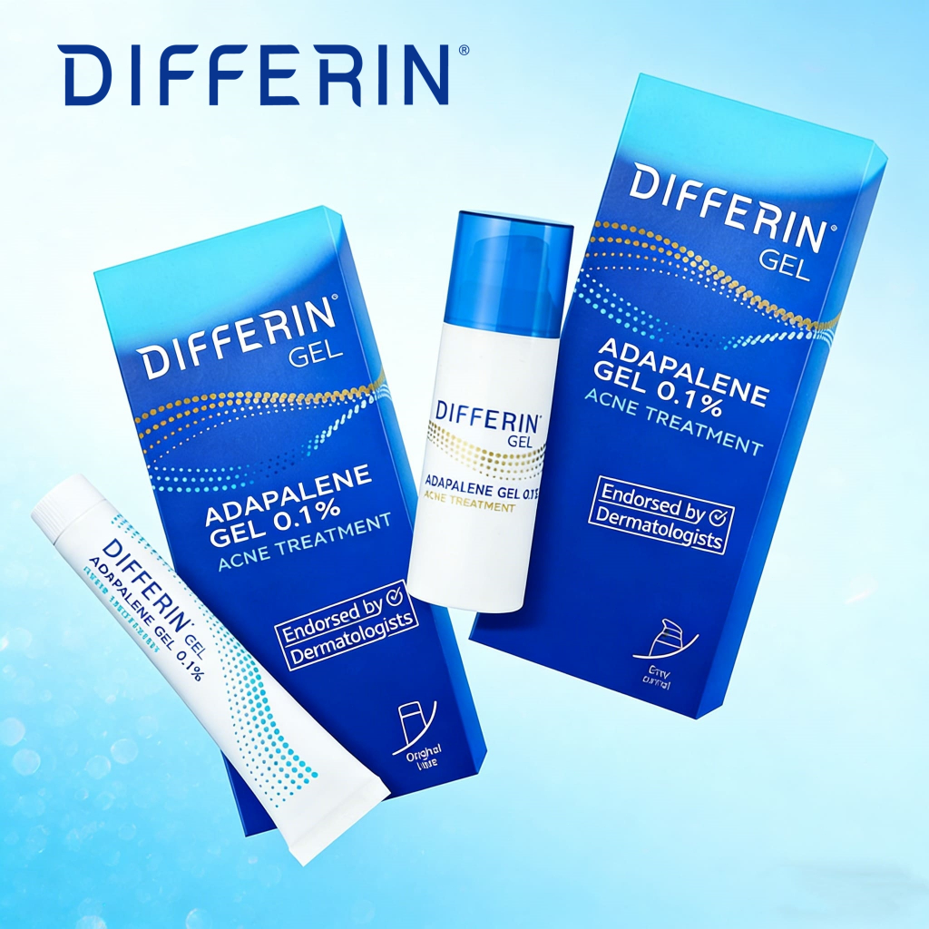 Differin Adapalene Gel 0.1% 45g/Treatment Jerawat/Bruntusan/Kulit Berminyak 15g