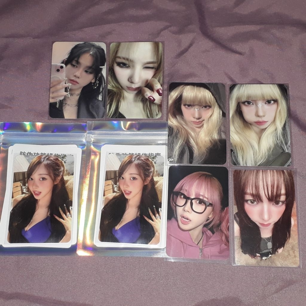 Official PC Photocard Aespa Karina Giselle Pink Hoodie Synk Parallel Line QQ Rich Man Luckydraw Soun