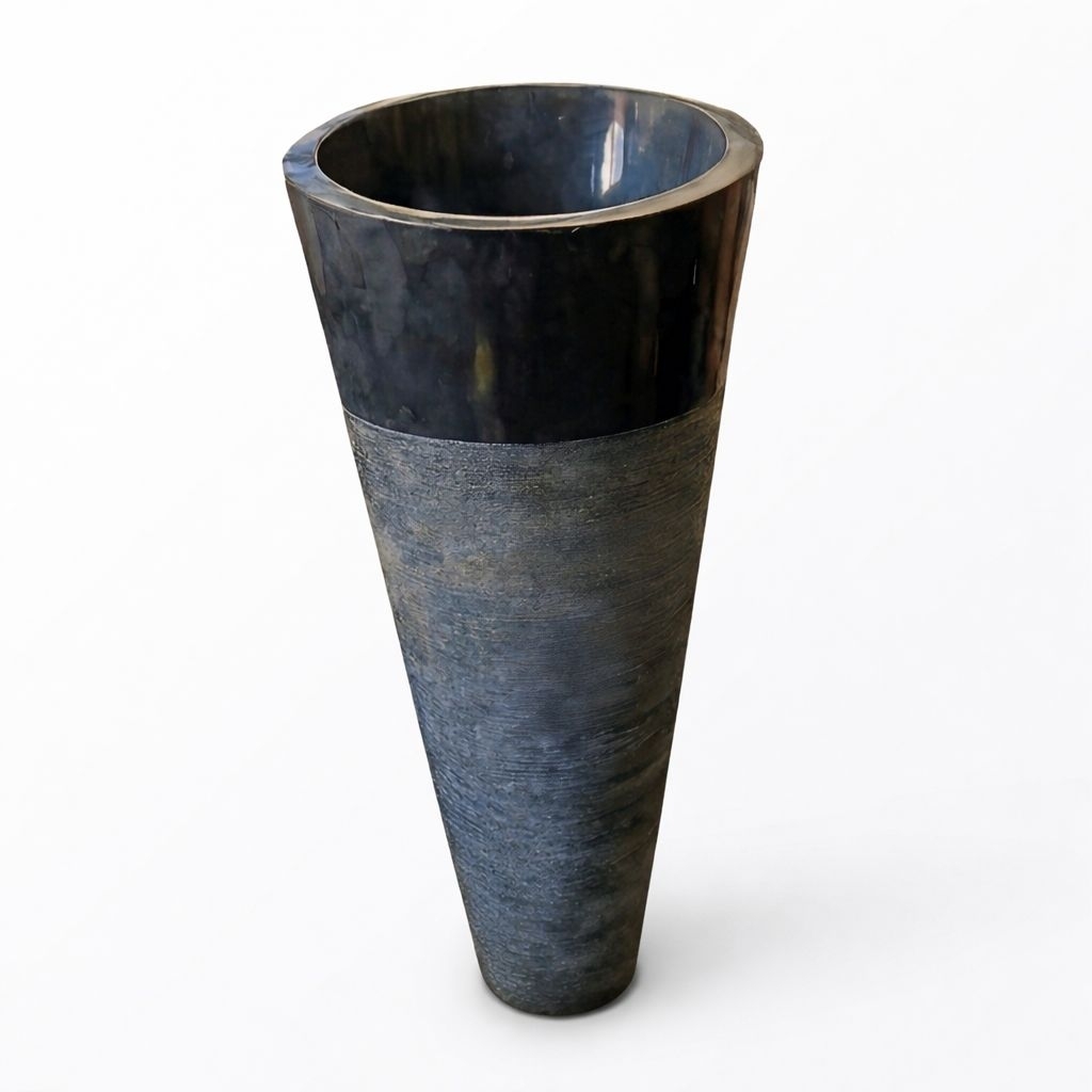 Wastafel Pedestal Batu Marmer Hitam