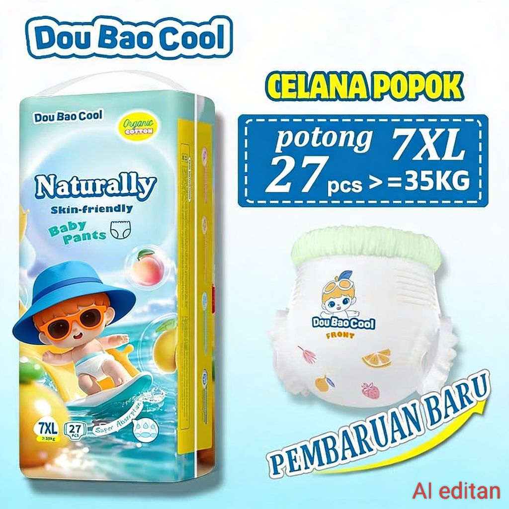 Repack Doubaocool 7 XL popok Bayi  Boy ECER SATUAN Pants Diaper Anak Cowok Laki-laki Pampers Curah G