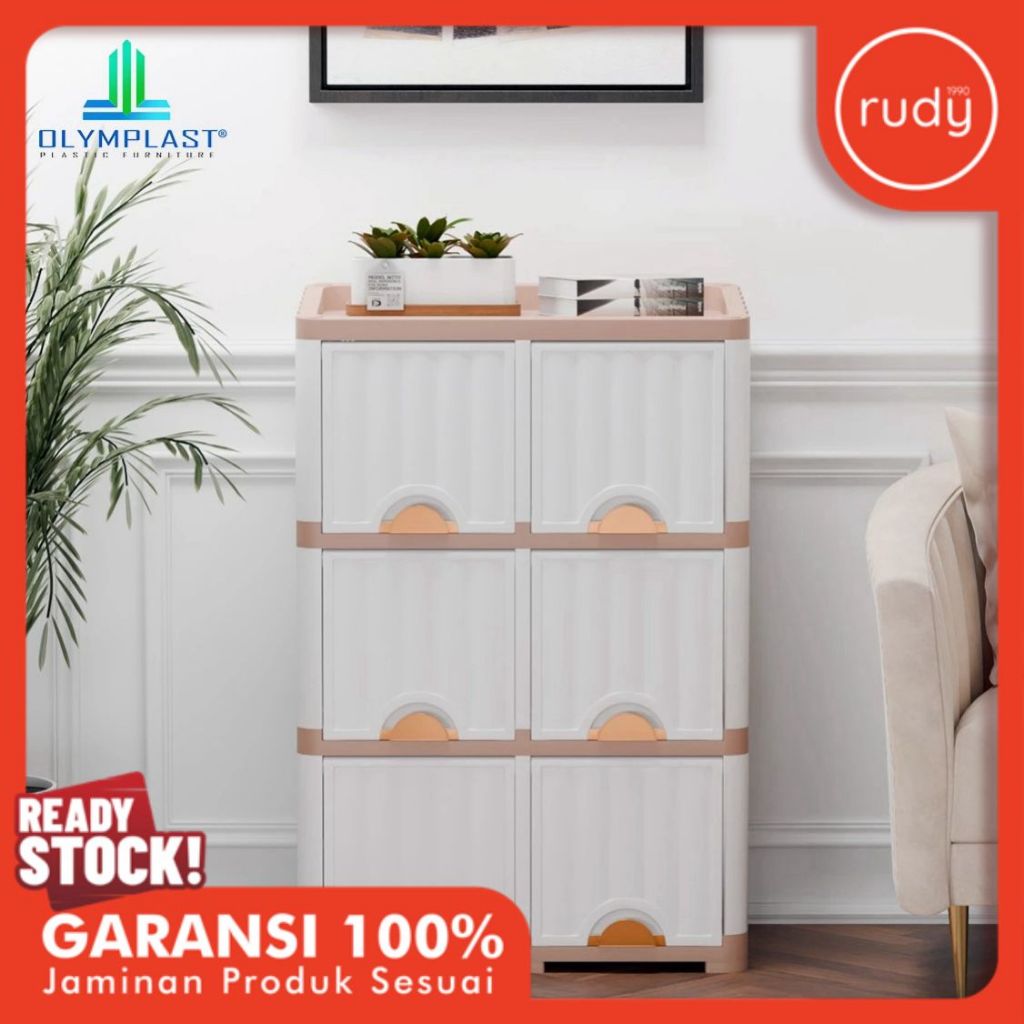 Olymplast Sideboard OMS 2x3 Luxury - Lemari Laci Pakaian Nakas Tinggi Aesthetic
