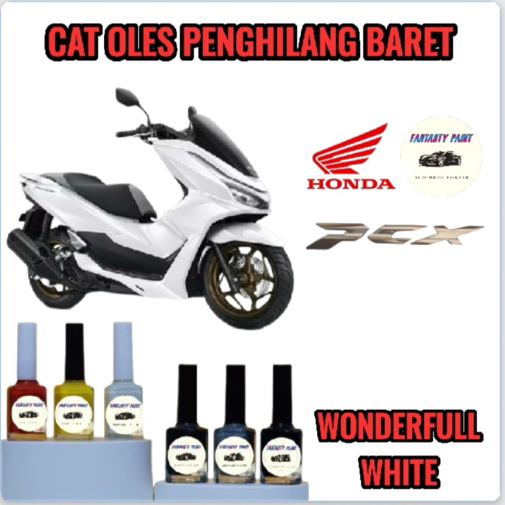 CAT OLES PENGHILANG BARET MOTOR HONDA ALL NEW PCX 2026 WARNA WONDERFULL WHITE/PUTIH MUTIARA