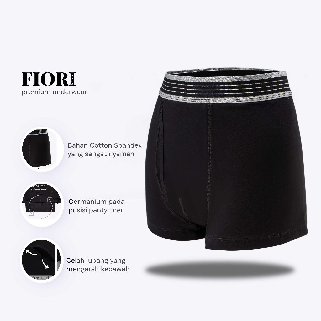 Zesimo Boxer by Fiori // Natural boxer pants with comfy material and band // Celana boxer Celana pri