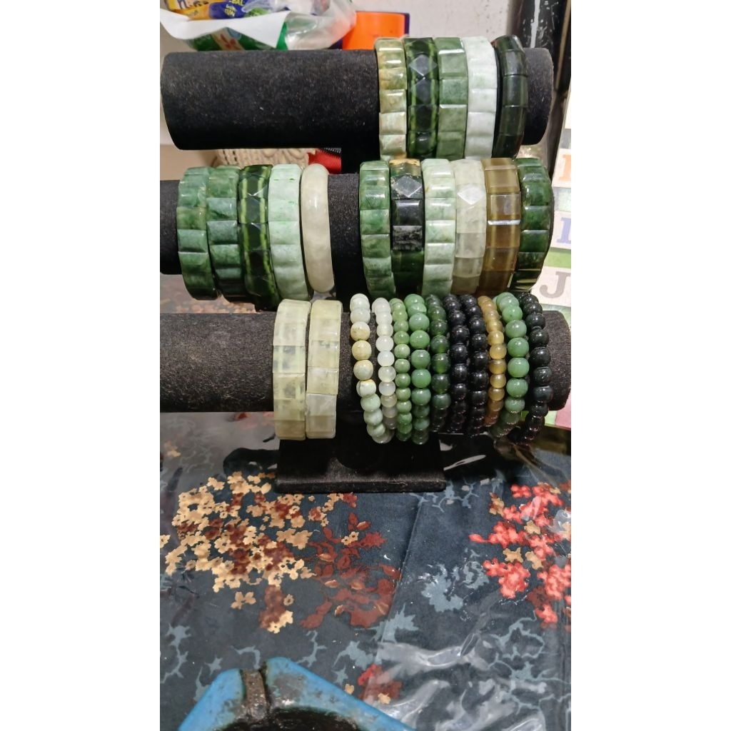 Paylater Gelang Batu Natural Idocrase/Giok Aceh