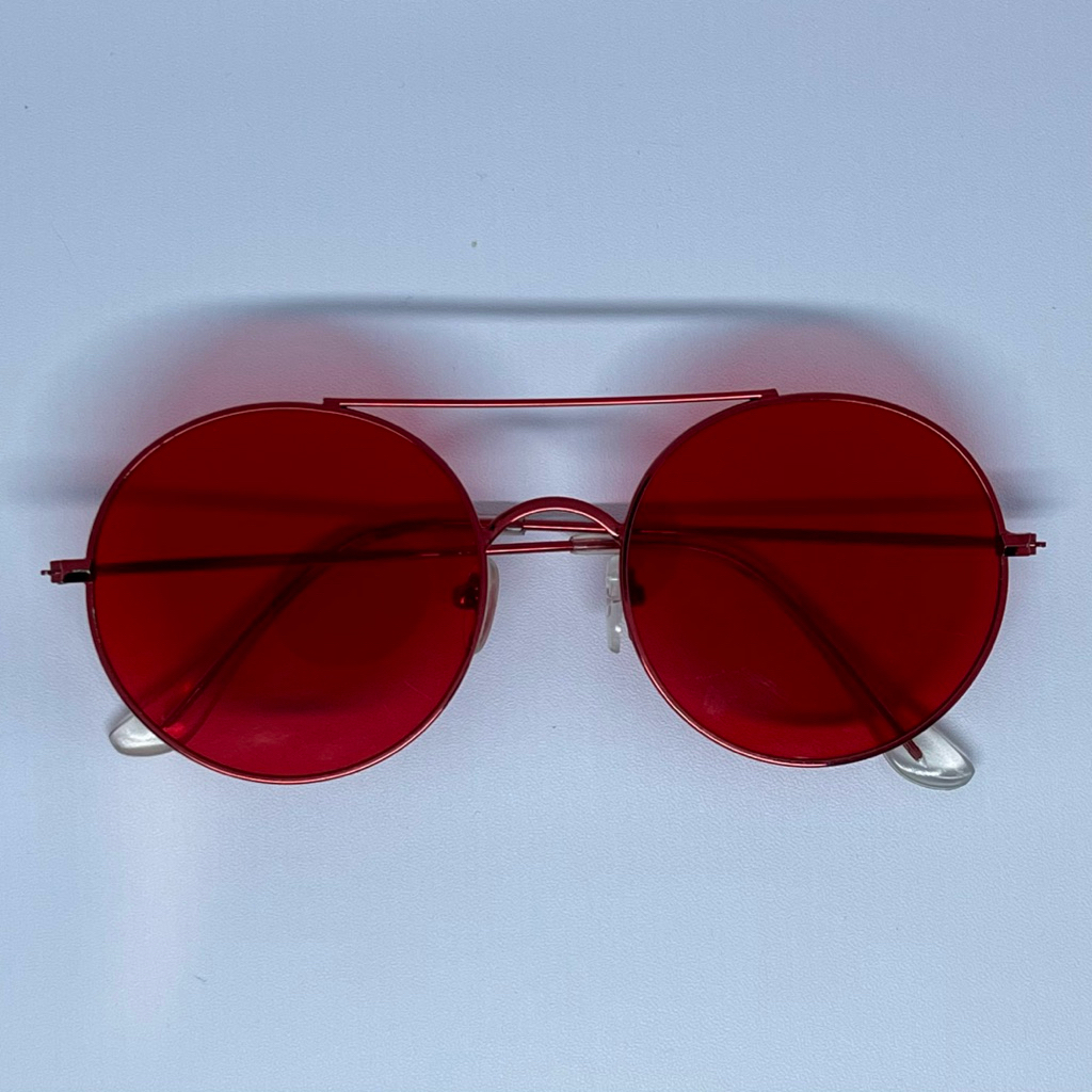 Kacamata Sunglasses Aviator Red Blood Merah Second
