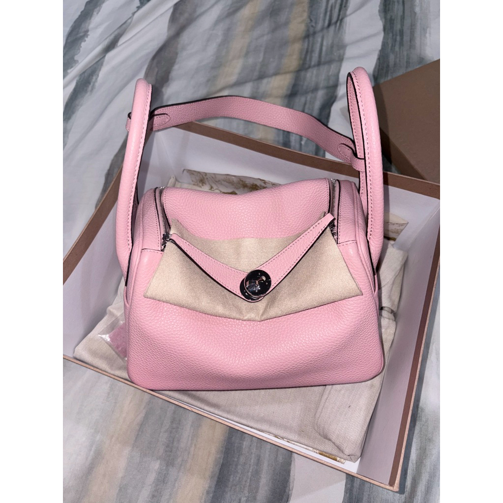 No Brand Lindy 26 Kulit Asli Pink PHW