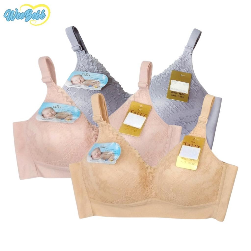 Bra Tanpa Kawat #3152 TALLY (Cup B, Full Cup, Busa Sedang)