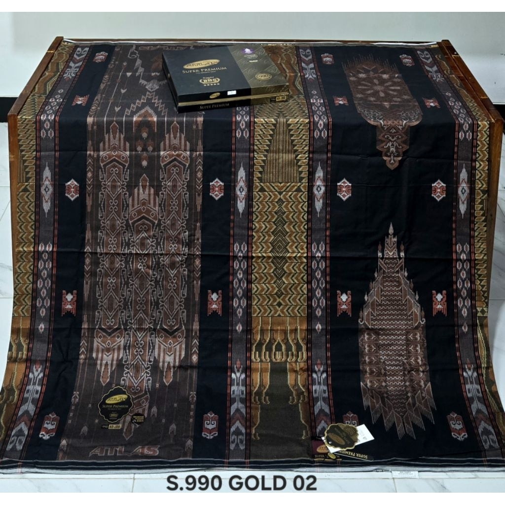 SARUNG ATLAS SUPER PREMIUM S.990 DAN S.980 KUALITAS GOLD DAN SILVER  (ORIGINAL)