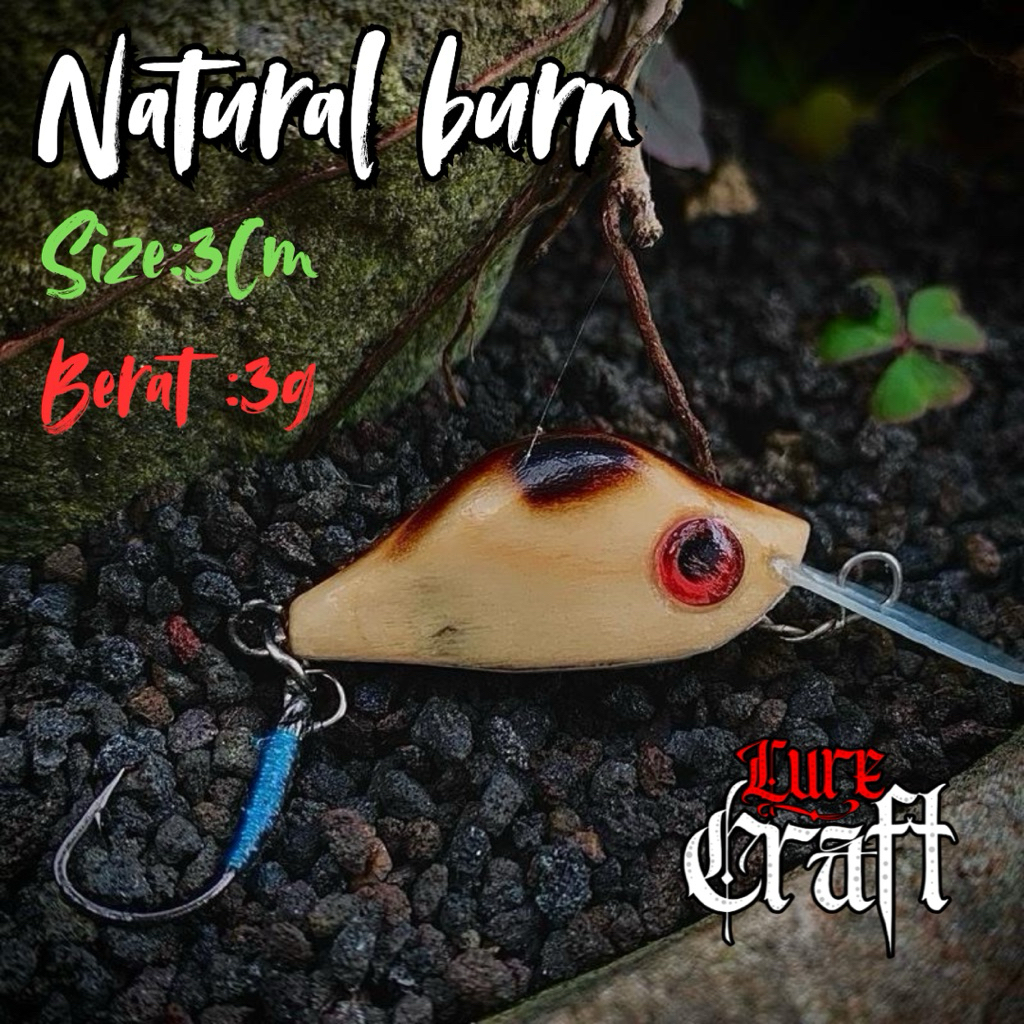 LURE MINNOW BAKAR 3Cm COCOK UNTUK CASTING IKAN MASHEER HAMPALA DLL ANTI BONCOS