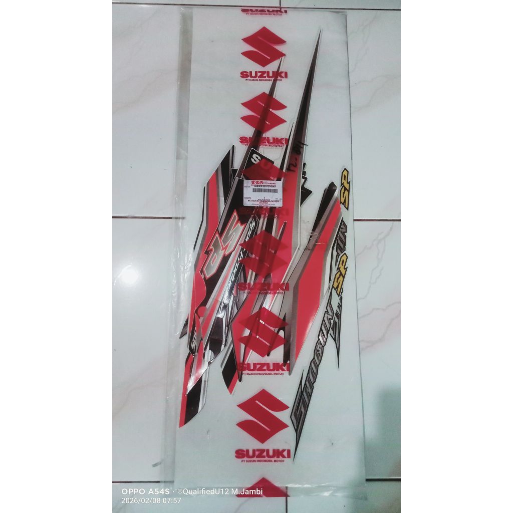 Striping Set Suzuki Shogun SP 125 Hitam Putih 2010 Original SGP