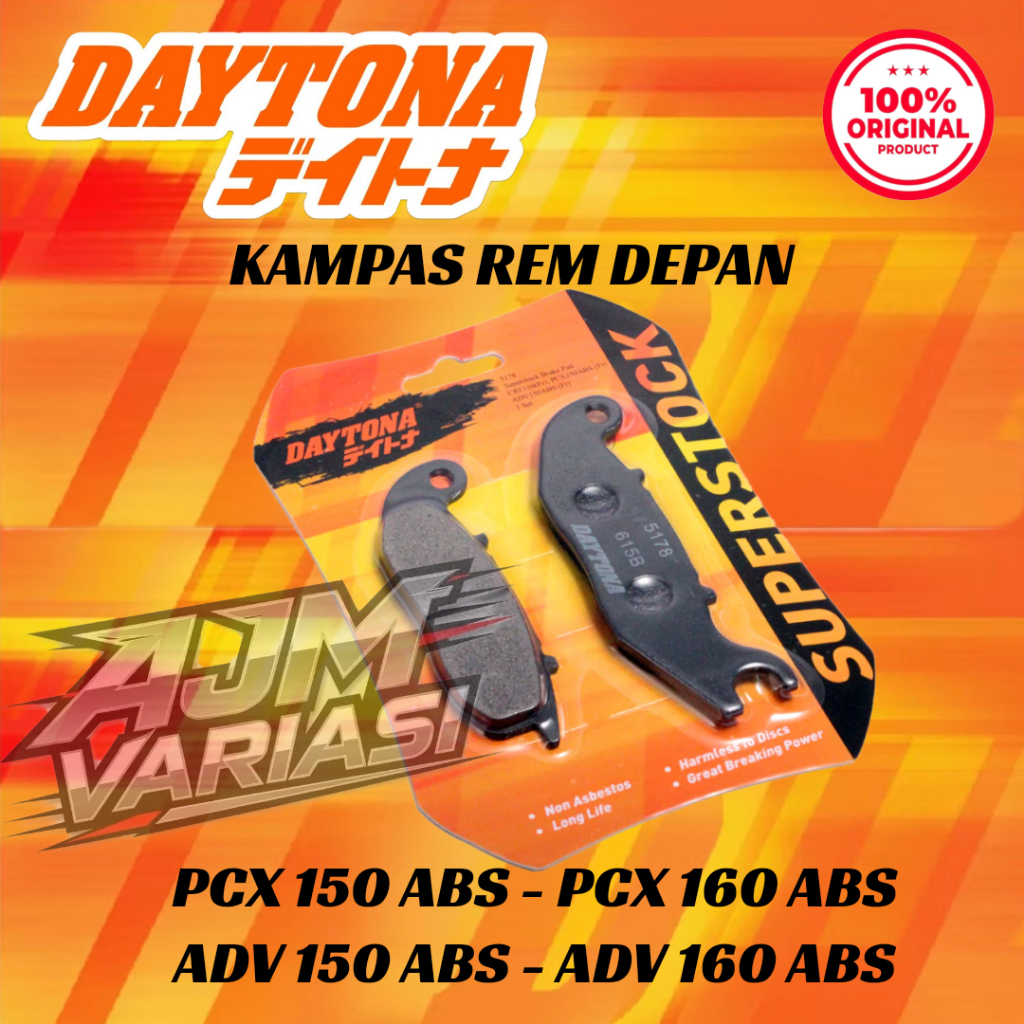 Kampas Rem Depan DAYTONA ADV 150 ABS, ADV 160 ABS, PCX 150 ABS, PCX 160 ABS