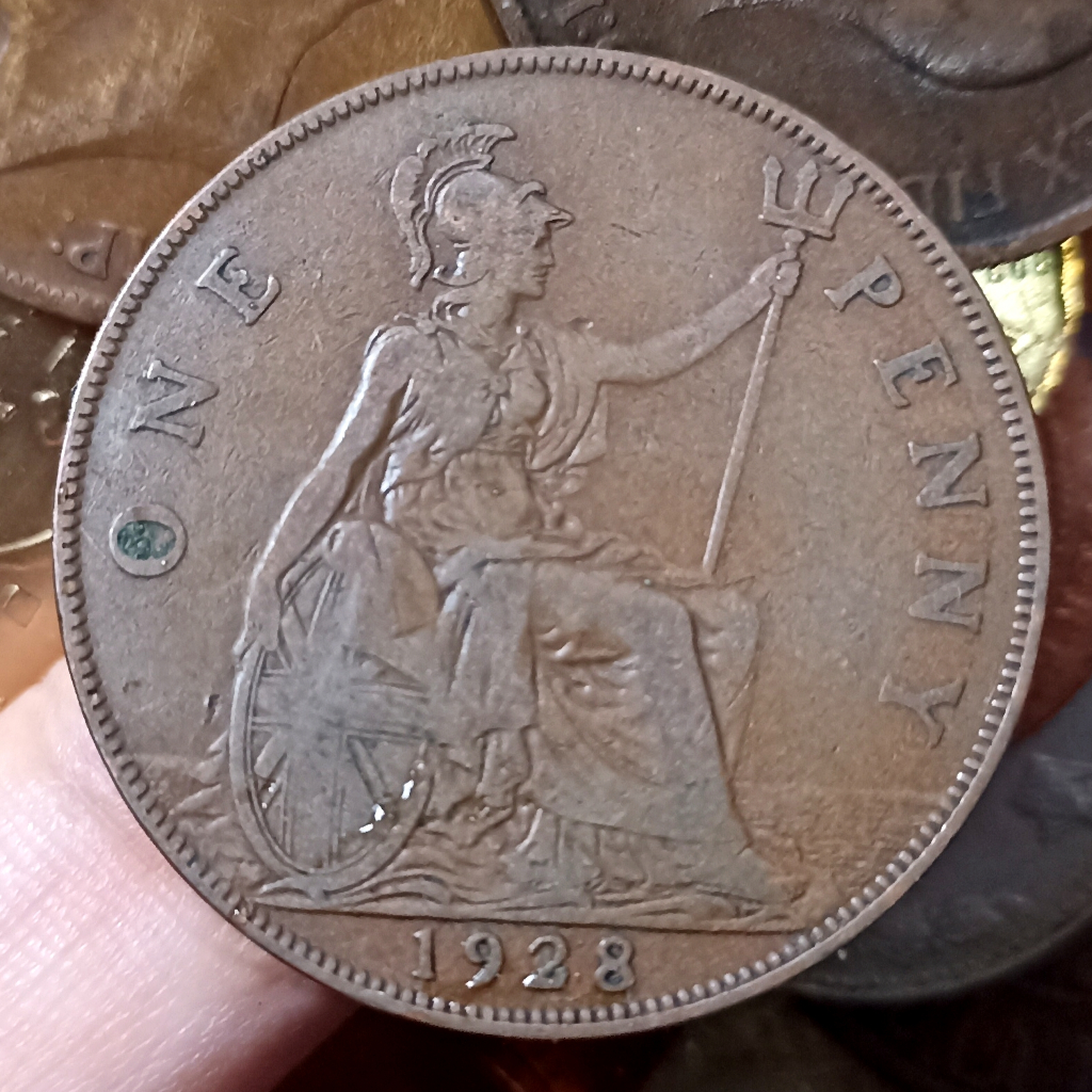 Koin Kuno Inggris (UK) 1 Penny - George V Tahun 1928
