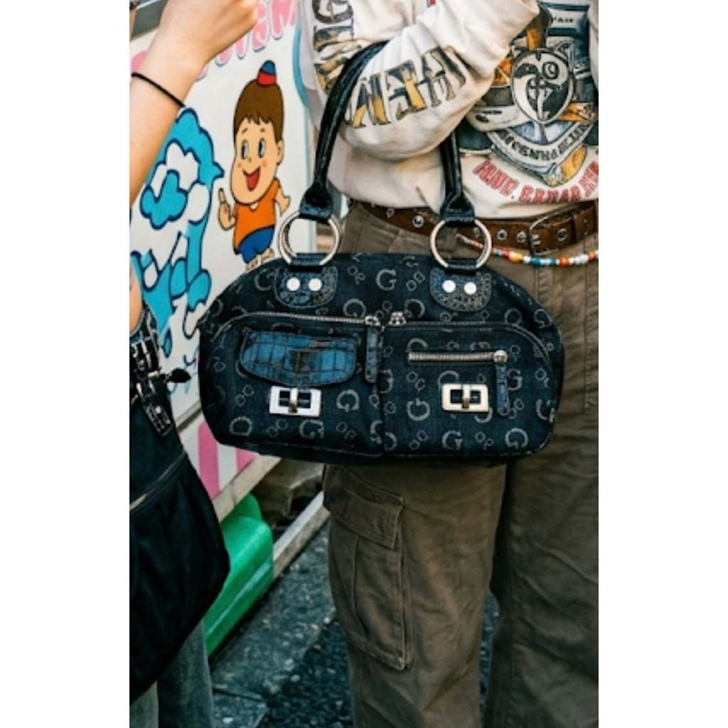 vintage y2k guess denim bag