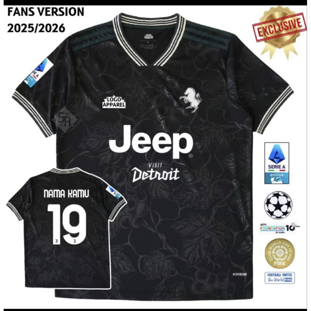JERSEY JUVENTUS THIRD MUSIM TERBARU 2025/2026 GRADE ORI PREMIUM FANS VERSION