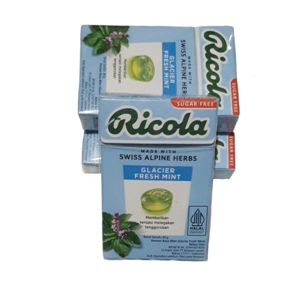 permen ricola rasa glaciel mint original