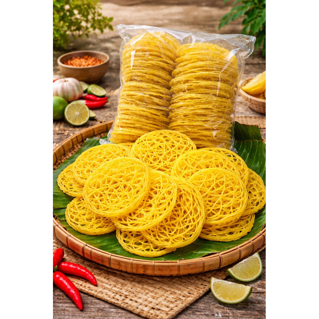 1kg kerupuk mie kuning mentah renyah gurih khas bandung