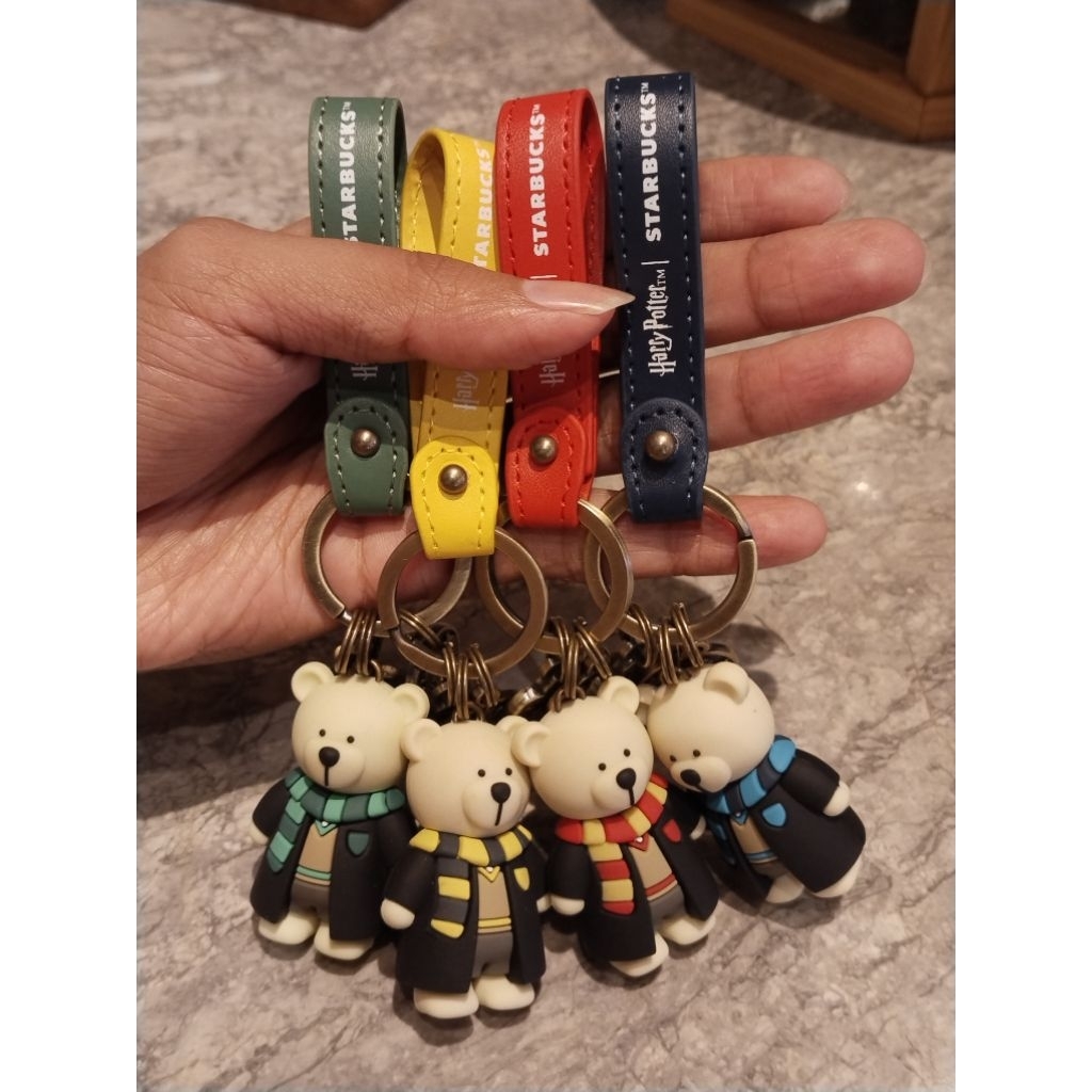 Starbucks HARRY POTTER INDONESIA Keychain Full Set - 1 set - 4 pieces (Merah + Kuning + Biru + Hijau