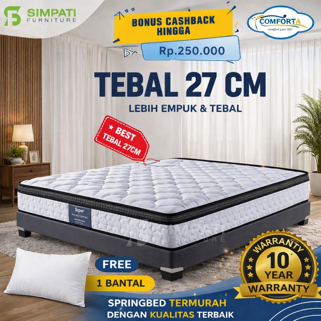Comforta Super fit Neo Silver Kasur Spring bed