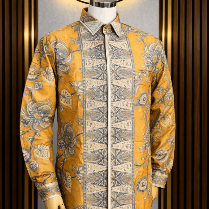Batik Nusarupa - Maheswari | Kemeja Batik Pria Premium Lengan Panjang Motif Nusantara | Semi Jas
