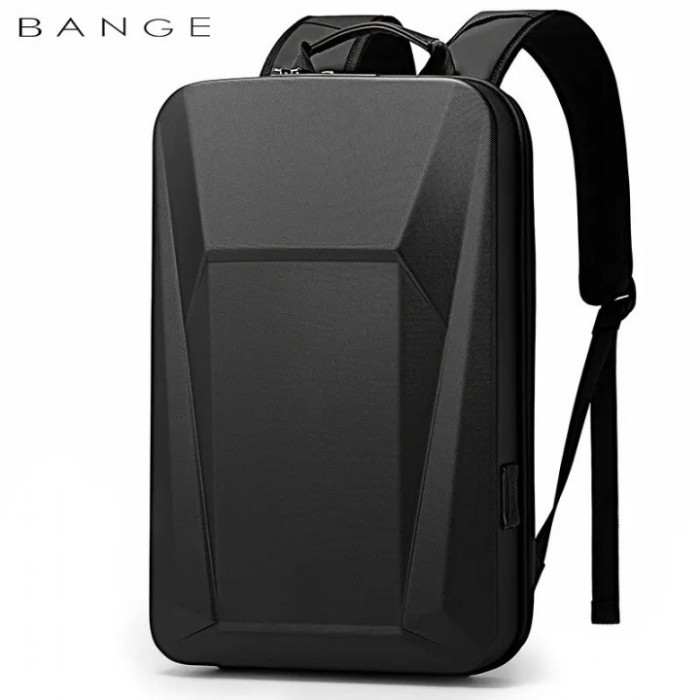 BG7682 Tas Bange Ransel Pria Cowok Kampus Kerja Bag Slim Laptop 15.6 17 Ipad 12.9 Hardcase USB C TSA