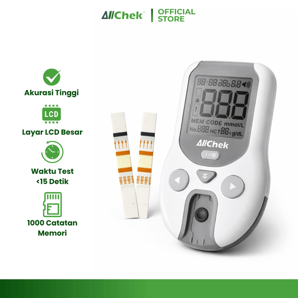 Allchek Alat Tes Hemoglobin AHR-100 Hb Digital Akurat Hasil Cepat