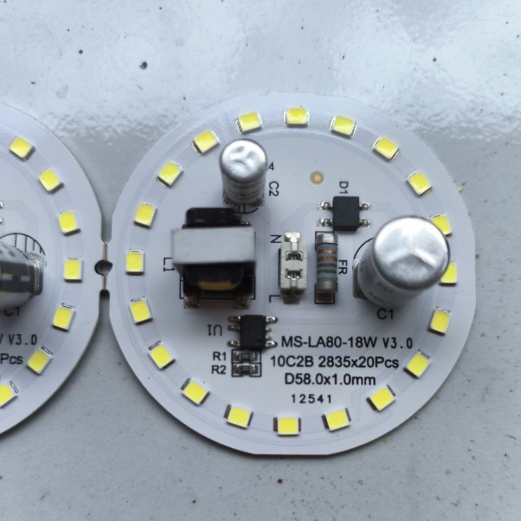 mesin lampu pcb led AC 18 watt 9v 58mm