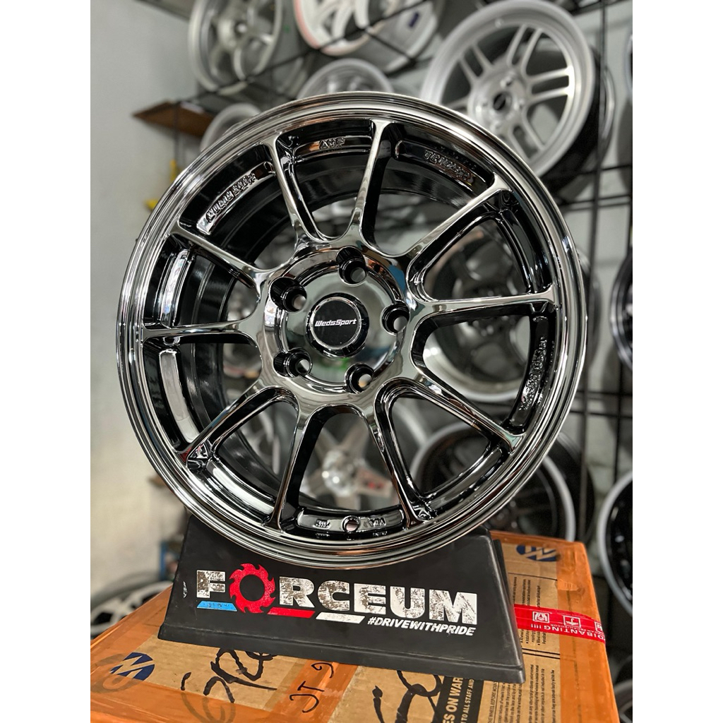 velg wedsport tc105 r16 black chrome pcd 5x114 kondisi baru