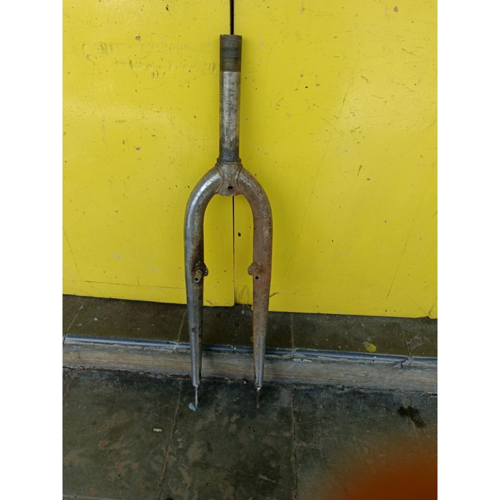 fork sepeda mtb 26 second jadul antiq chrome minus karat