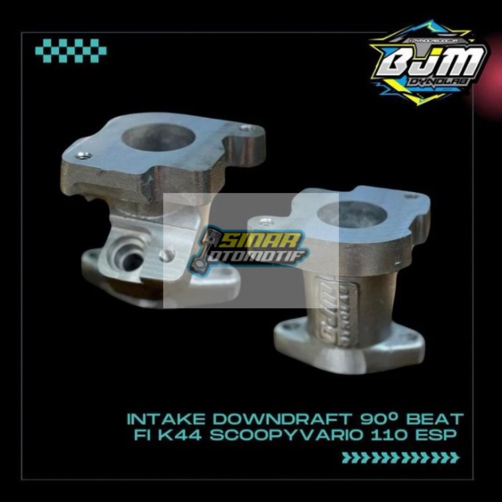 Intake downdraft 90° BJM racing Beat scoopy spacy vario110 fi esp