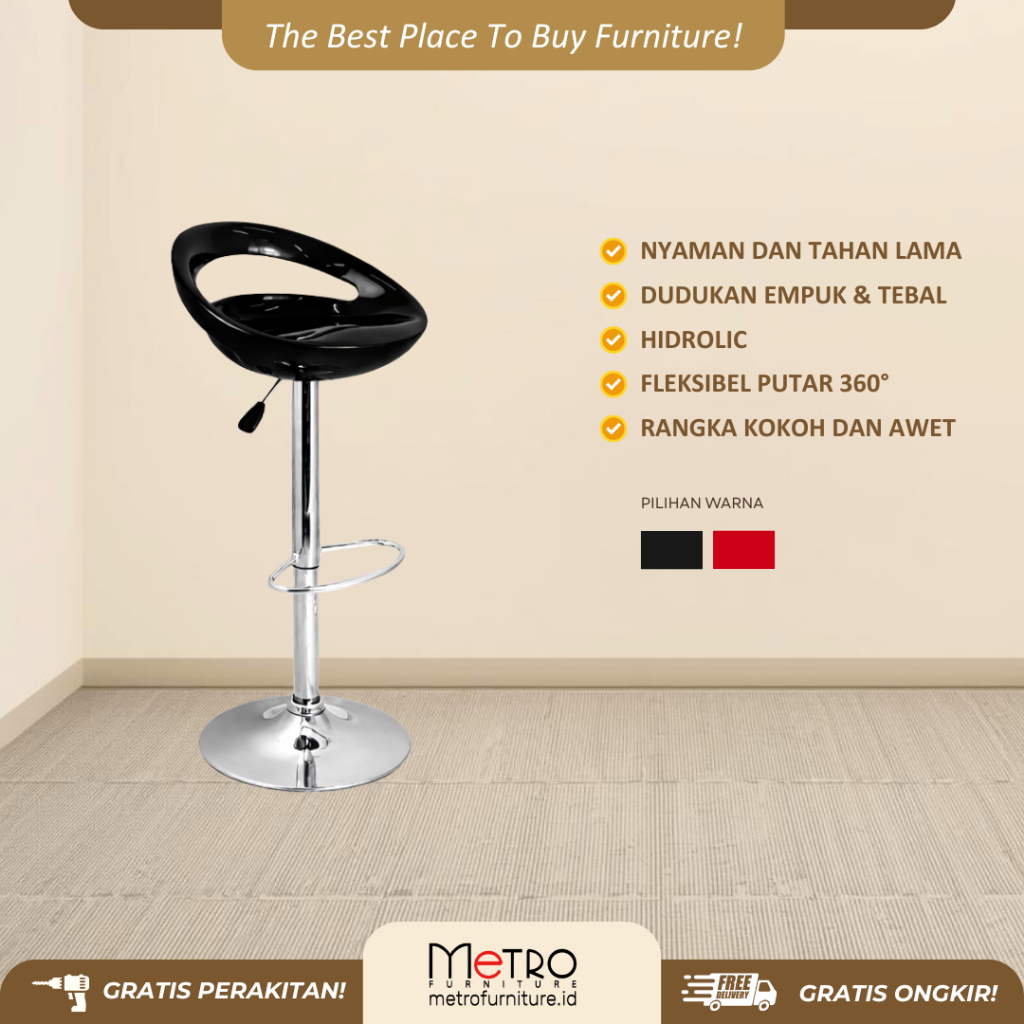 Metro Kursi Barstool Hidrolik Kursi cafe Kursi Kitchenset Kursi Minimalis KRS 104