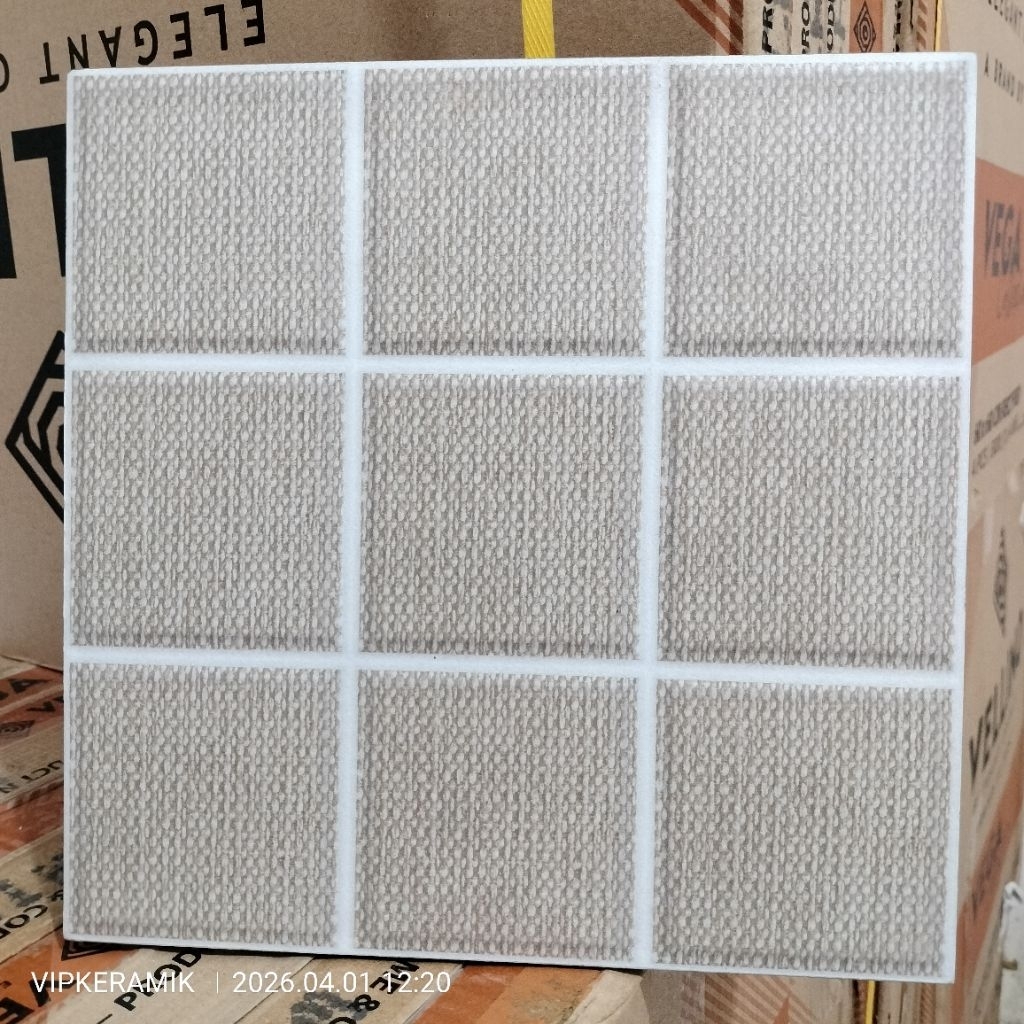 KERAMIK LANTAI KASAR ASIA TILE RAVENNA BLUE/BROWN 25X25 KW2
