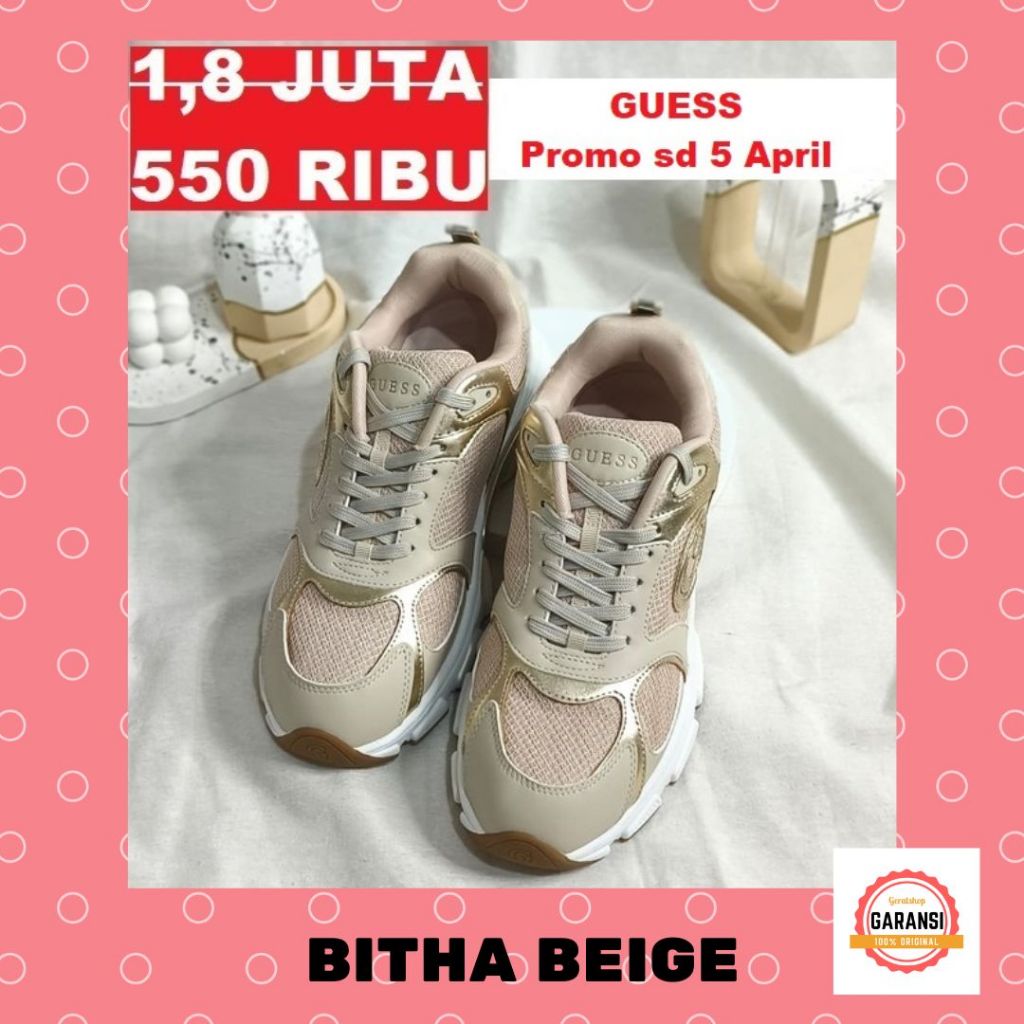 Sepatu sneakers wanita seri BITHA Guess 100% original store