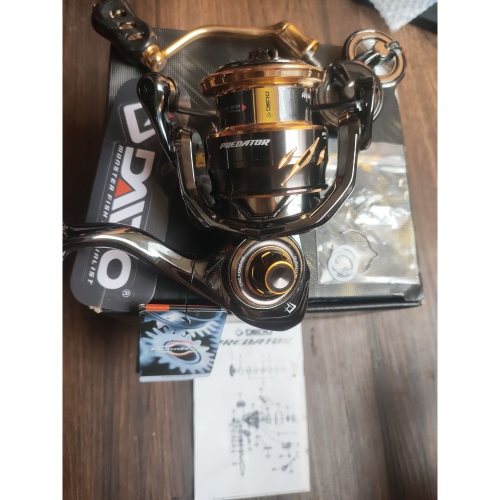 Reel Ril Daido Predator 2000 PSSW DuraGear 7+1 Stainless Ball Bearing 360 SaltWater Protection - Ree