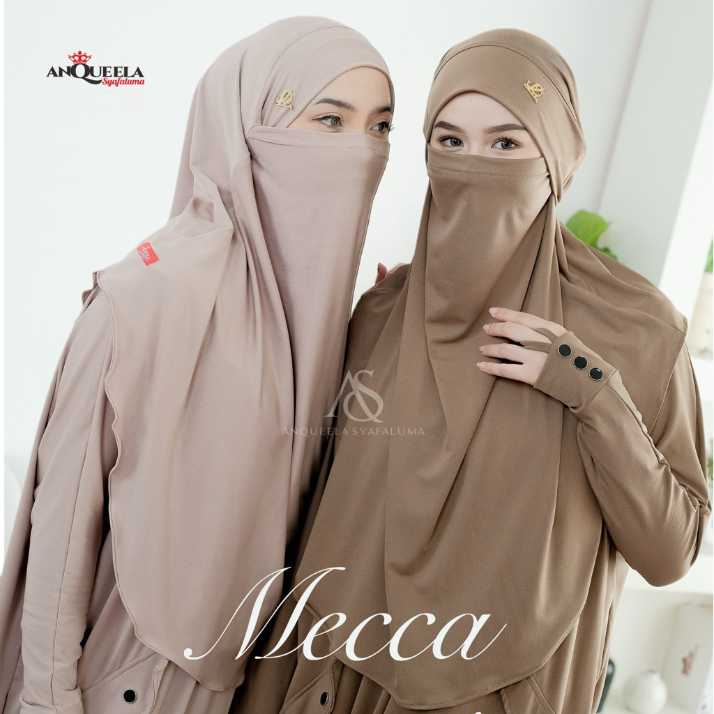 HIJAB MECCA | FRENCH KHIMAR JERSEY_ Hijab Haji & Umroh | Hijab Niqab | By Anqueela Syafaluma