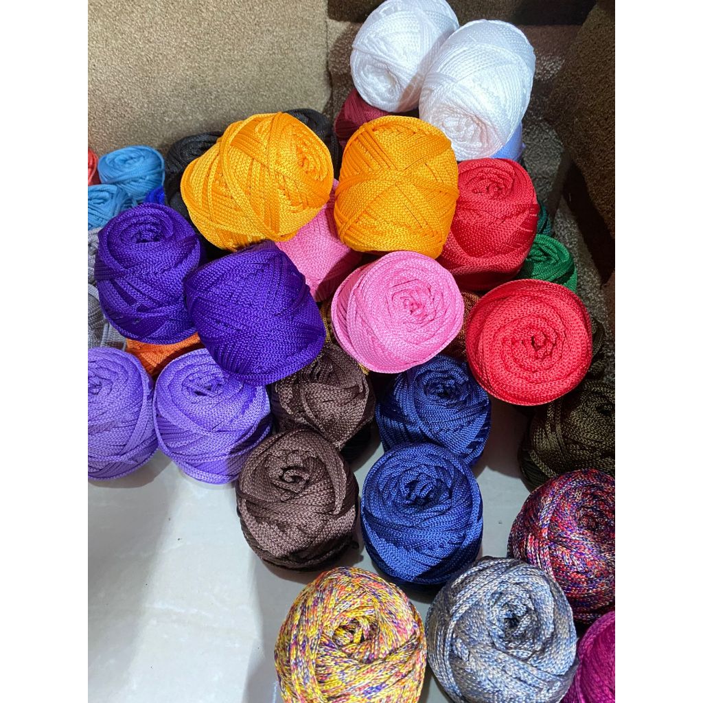 BENANG RAJUT TALI KUR 2MM 100gr POLYESTER / POLY KUR MURAH