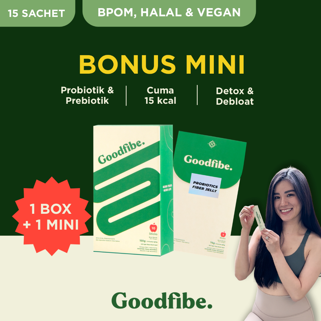 Goodfibe Jellytox 1 Box + 1 Mini Box — Fiber Jelly Probiotik Suplemen untuk Diet dan Detox