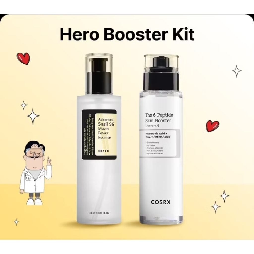 COSRX SNAIL MUCIN ESSENCE + COSRX PEPTIDE SKIN BOOSTER ORIGINAL SOCIOLLA